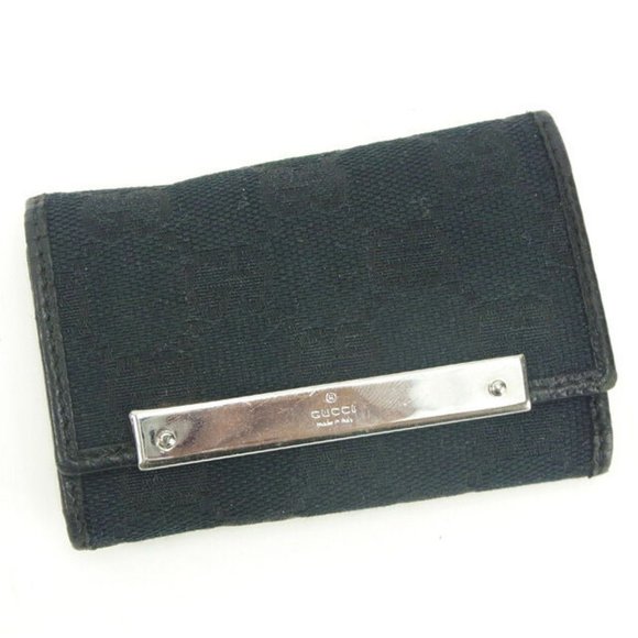 Gucci Key holder Key case GG Black Woman Authentic Used - Picture 1 of 6